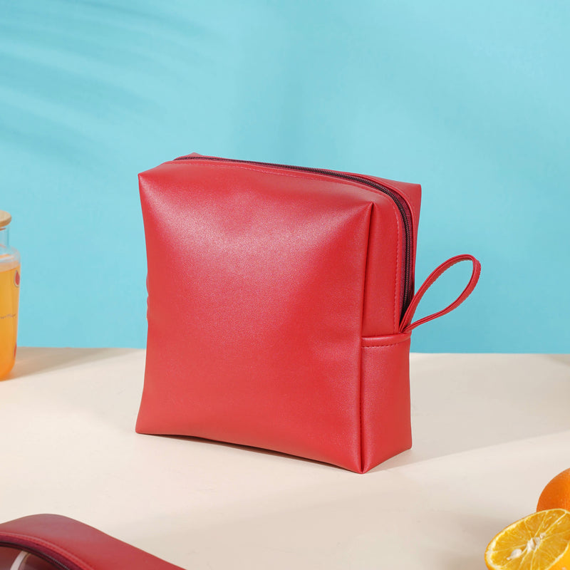 Red Travel Kit Set of 4