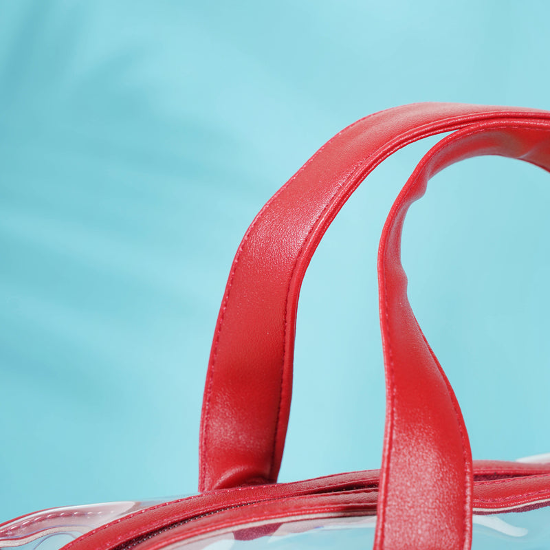 Red Travel Kit Set of 4