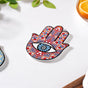 Traditional Red Healing Hamsa Hand Coaster