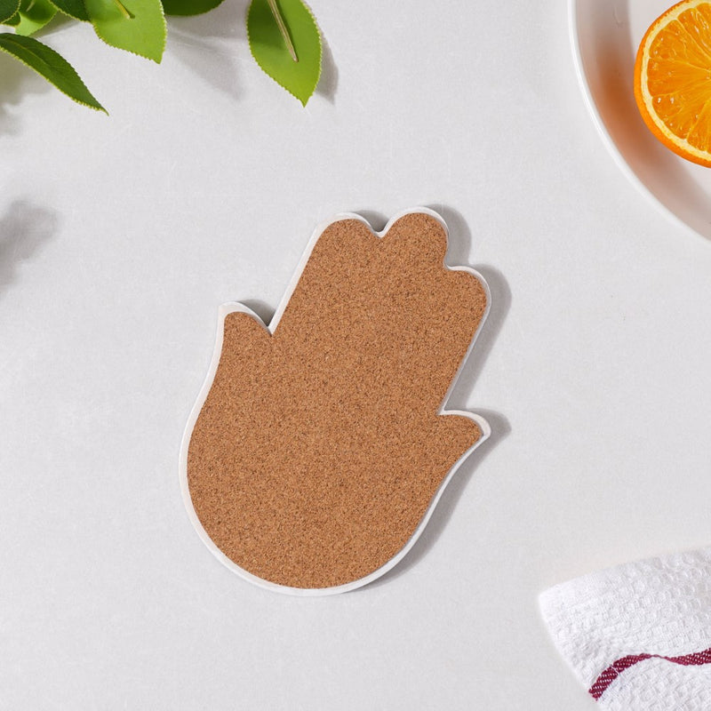 Red Healing Hamsa Hand Coaster