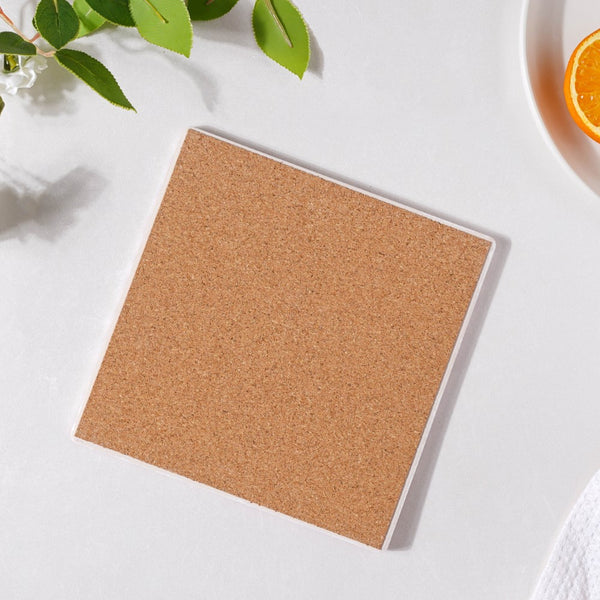 Orange Art Square Ceramic Tiled Trivet