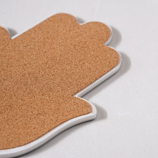 Green Healing Hamsa Hand Coaster