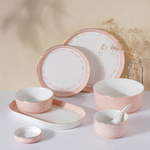 Azo Serving Bowl Pink - Bowl, ceramic bowl, serving bowls, noodle bowl, salad bowls, snack bowls | Bowls for dining table & home decor