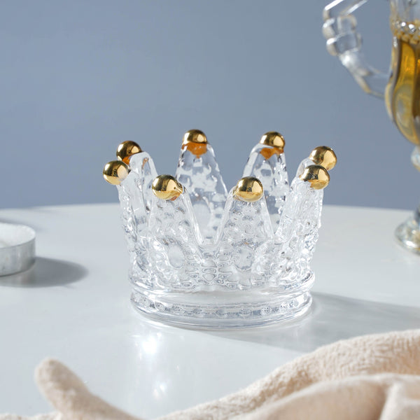 Crystal Glass Decor Accent Set of 2