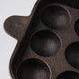 Empress Cast Iron Ultra Smooth Square Paniyaram Pan 9 Pit - Cast Iron Cookware