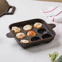 Empress Cast Iron Ultra Smooth Square Paniyaram Pan 9 Pit - Cast Iron Cookware