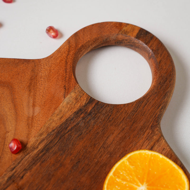 Farmhouse Round Wooden Platter 15 Inch - Cheese board, serving platter, wooden platter | Plates for dining & home decor