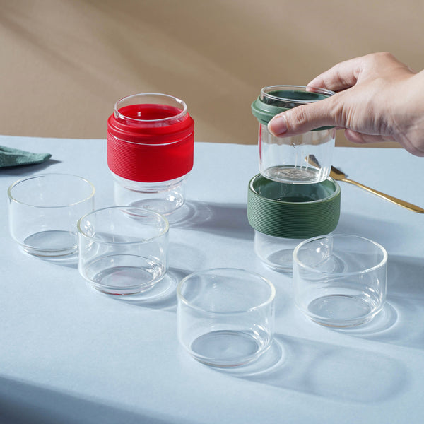 Glass Travel Teapot Set