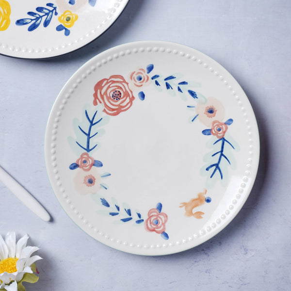 White Flower Plate