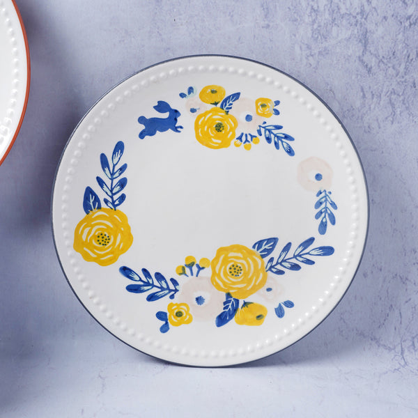 White Flower Plate