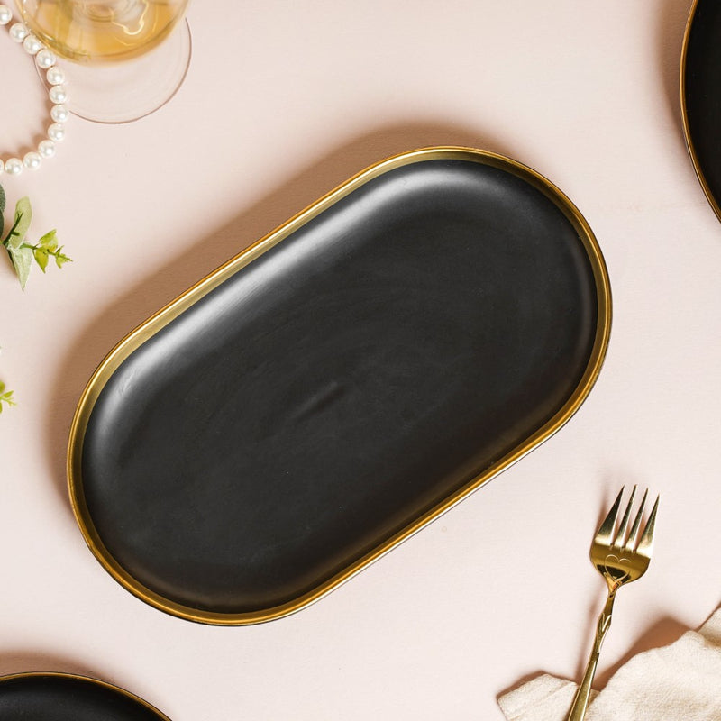VERA Black 27 Piece Dinner Set For 6