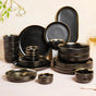 VERA Black 27 Piece Dinner Set For 6