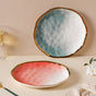 Pink and Green Ombre 22 Piece Dinner Set For 6