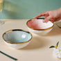 Pink and Green Ombre 22 Piece Dinner Set For 6