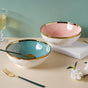 Pink and Green Ombre 22 Piece Dinner Set For 6