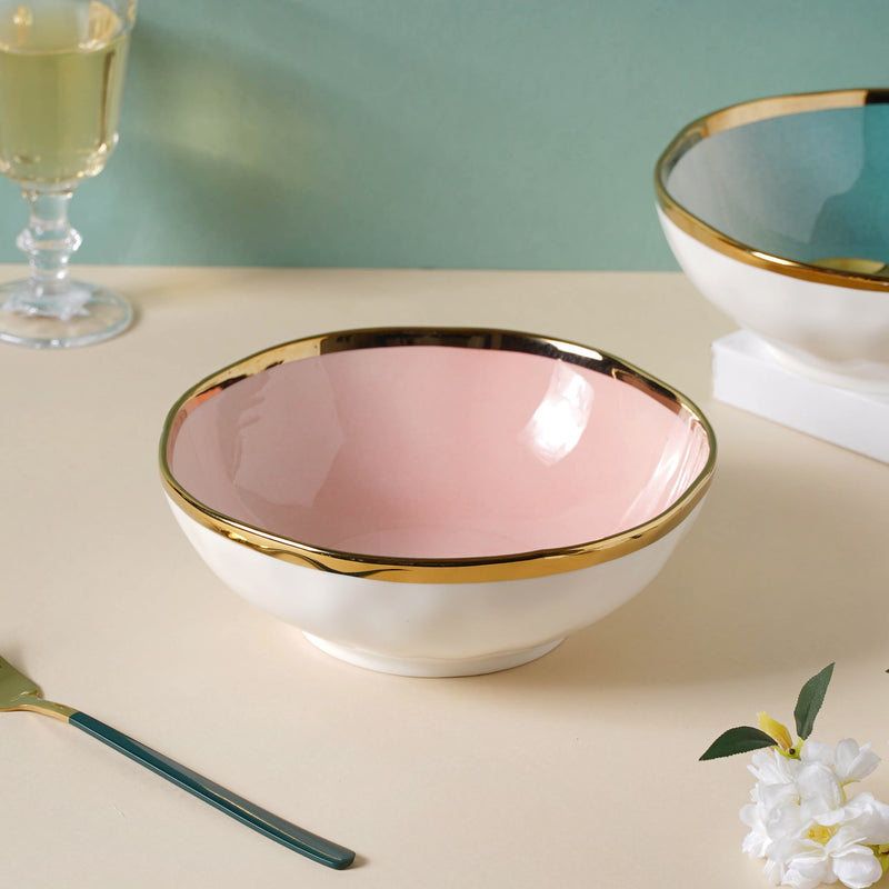 Pink Ombre 21 Piece Dinner Set For 6