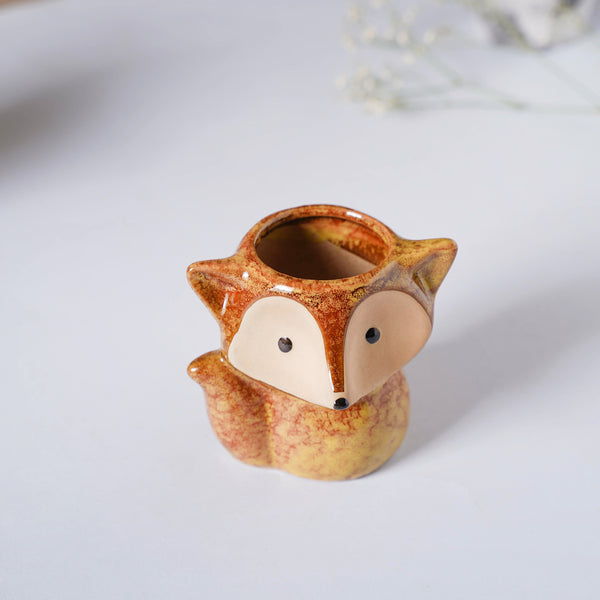 Foxy Ceramic Planter Brown