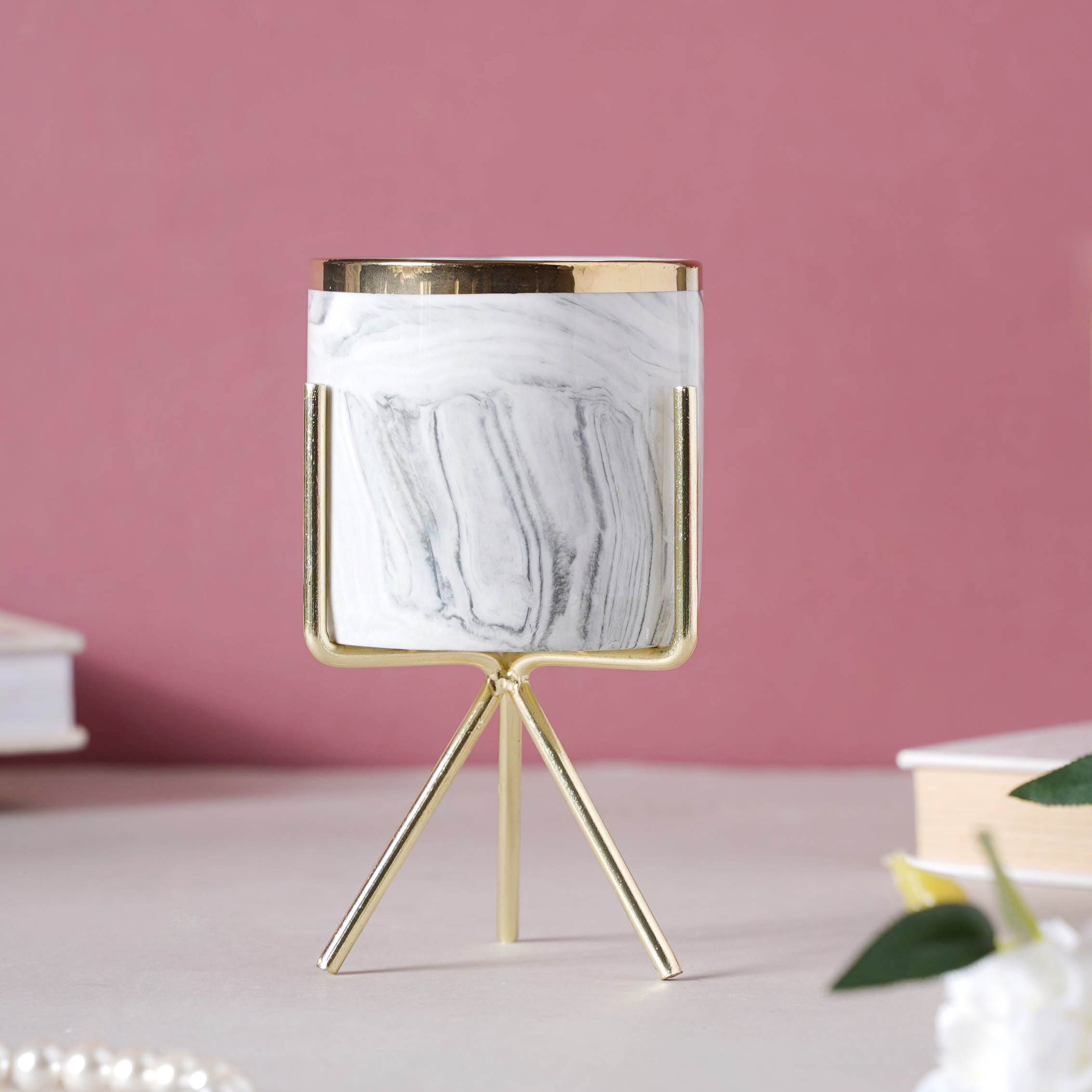 Marble Planter With Stand (M) Online Premium Planter Nestasia
