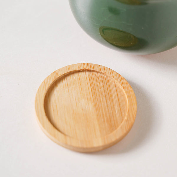 Botanica Emerald Ceramic Planter With Coaster