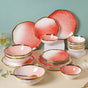 Pink Ombre 21 Piece Dinner Set For 6