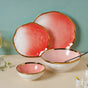 Pink Ombre 21 Piece Dinner Set For 6