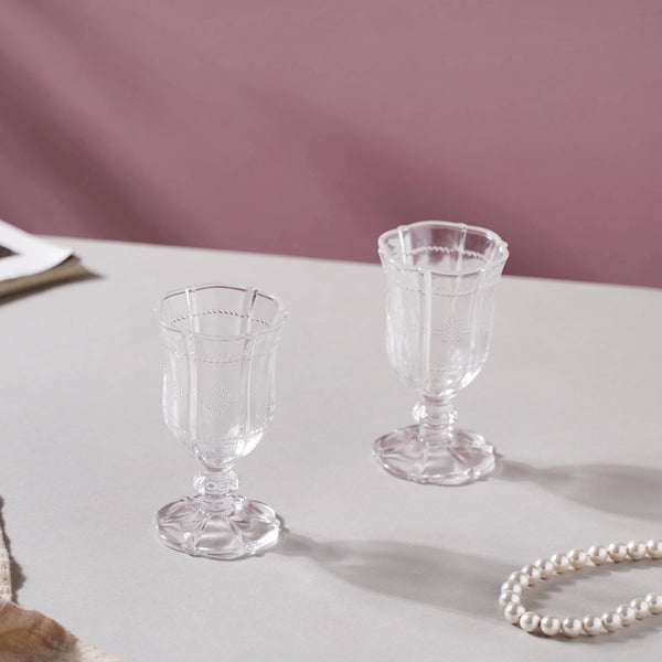 Dainty Stemmed Dessert Wine Glass Set of 2