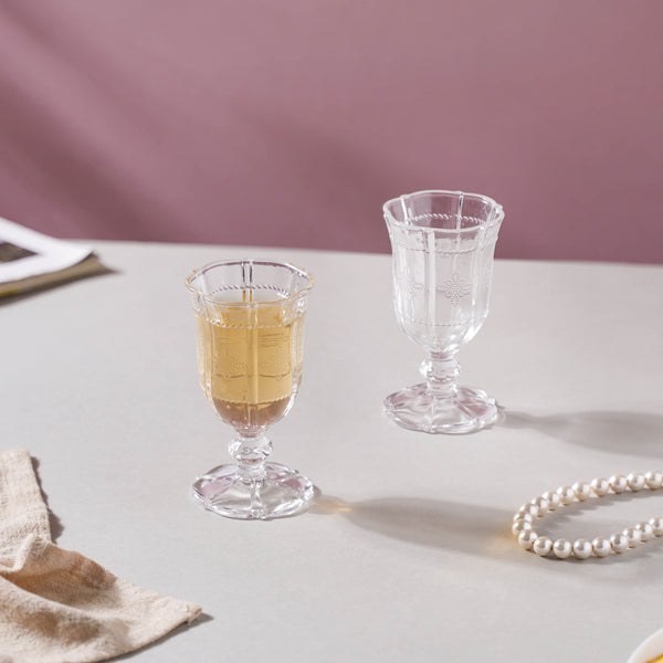 Dainty Stemmed Dessert Wine Glass Set of 2