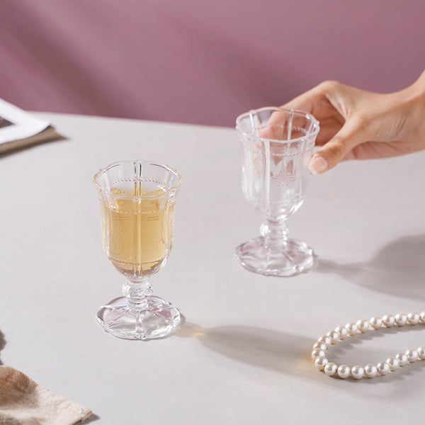 Dainty Stemmed Dessert Wine Glass Set of 2