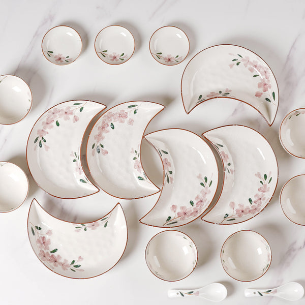 Sakura 21 Piece Snack Set For 6