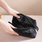 Sleek Black Cosmetic Bag Set Of 3