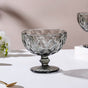 Luxe Glass Dessert Bowl Grey Set Of 6 300 ml