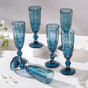 Stemmed Glass Blue Set Of 6 150 ml