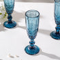 Stemmed Glass Blue Set Of 6 150 ml