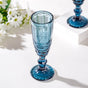 Stemmed Glass Blue Set Of 6 150 ml