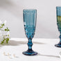 Stemmed Glass Blue Set Of 6 150 ml