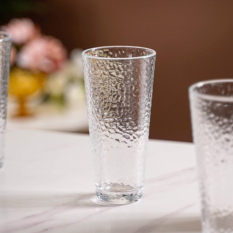 Pebble Textured Tall Drinkware Set Of 6 350 ml