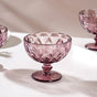 Rose Dessert Serving Glass Mauve Set Of 6 300 ml