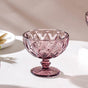 Rose Dessert Serving Glass Mauve Set Of 6 300 ml