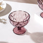 Rose Dessert Serving Glass Mauve Set Of 6 300 ml