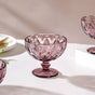 Rose Dessert Serving Glass Mauve Set Of 6 300 ml