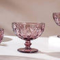 Rose Dessert Serving Glass Mauve Set Of 6 300 ml