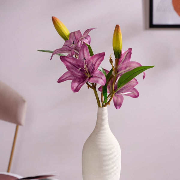 Decorative Lily Branch Purple Set Of 2