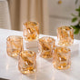 Crystal Water Glass Amber Set of 6