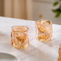 Crystal Water Glass Amber Set of 6