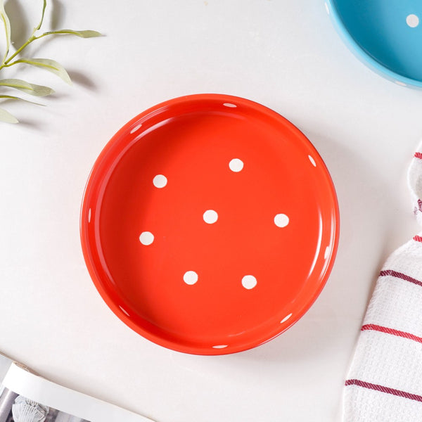 Polka Dots Round Deep Plate