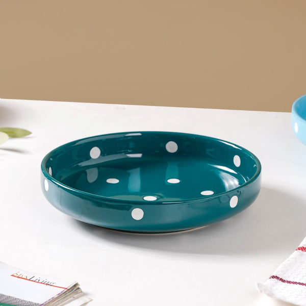 Polka Dots Round Deep Plate