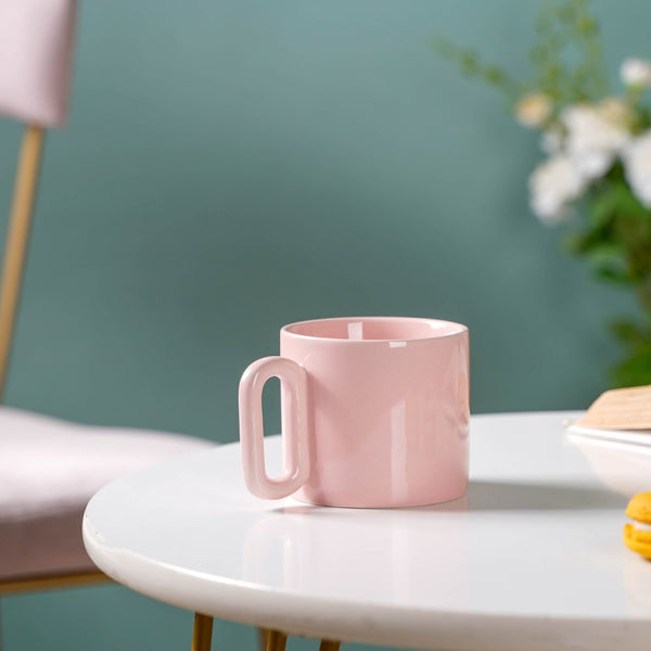 Ceramic Mug Pink 220ml- Mug for coffee, tea mug, cappuccino mug | Cups and Mugs for Coffee Table & Home Decor