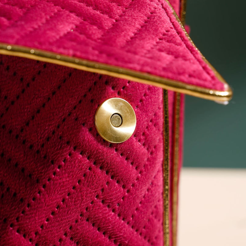 Luxe Velvet Sleek Laptop Bag Maroon 36 x 27 cm