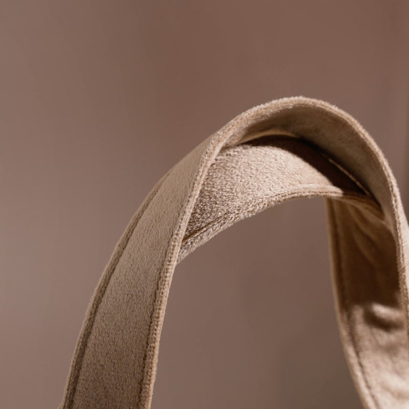 Luxe Velvet Sleek Laptop Bag Beige 14 x 10.5 Inch