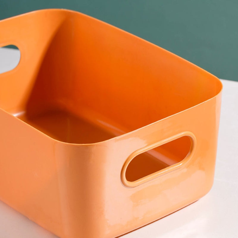 Multipurpose Storage Basket Orange Set Of 2 11 Inch - Basket | Organizer | Kitchen basket | Storage basket